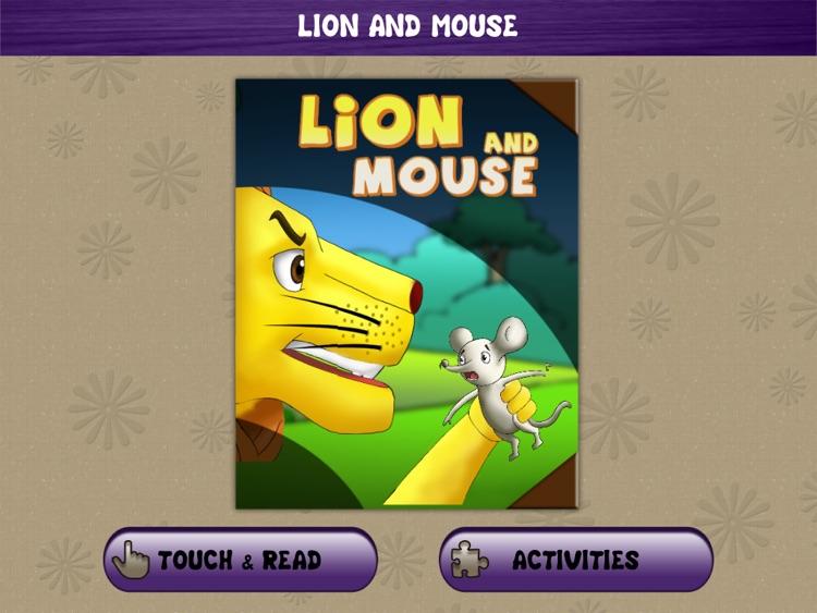 Lion and Mouse Interactive Storybook iPad version