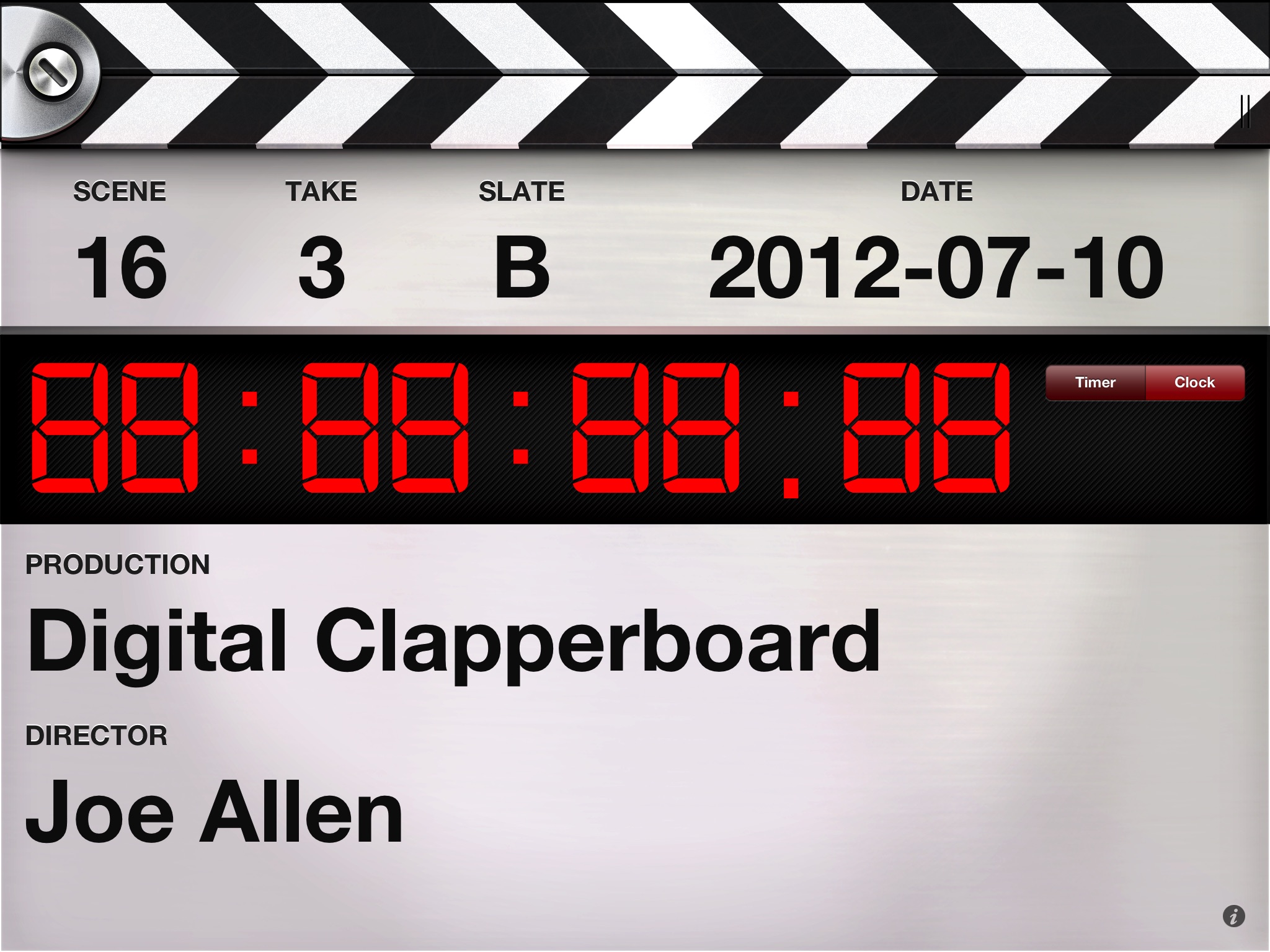 Digital Clapperboard - Timecode Sync and Video Slate screenshot 3