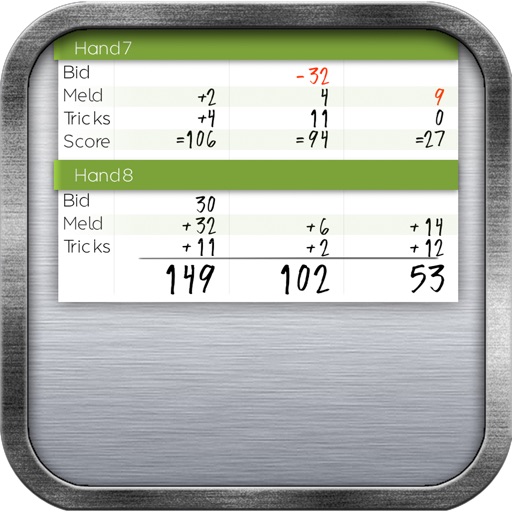 Score Keeper - The pinochle score keeper iOS App