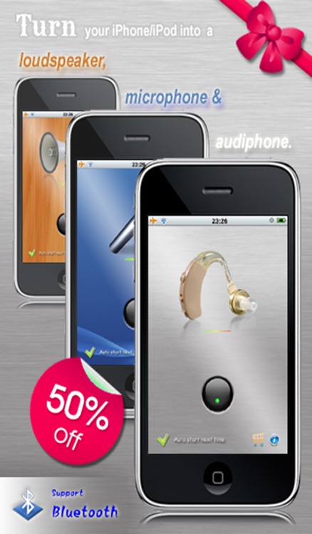 Audiphone, Microphone & Loudspeaker (Supports Bluetooth)