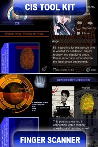 CIS Fingerprint Scanner & Spy Toolkit screenshot 3