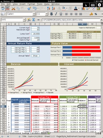 Скриншот из SpreadSheet - Editor of Microsoft Excel XLS files for iPad