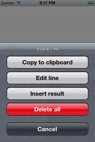 1 line calculator Lite screenshot 2
