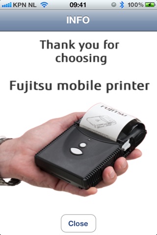 Fujitsu Bluetooth printing tool screenshot 3