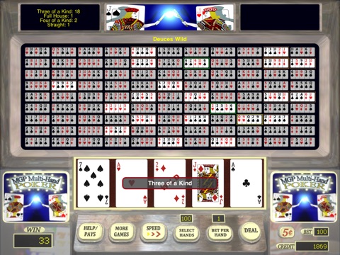 Multi-Hand Poker HD screenshot 2