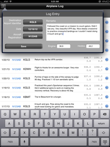 Airplane Log screenshot 2