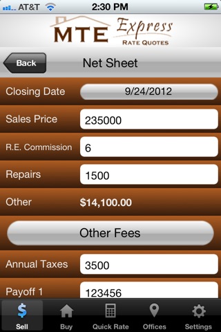 MTE Express Rate Quote screenshot 2