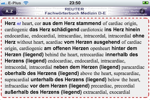 Reuter Fachwörterbuch Medizin: Deutsch-Englisch screenshot 3