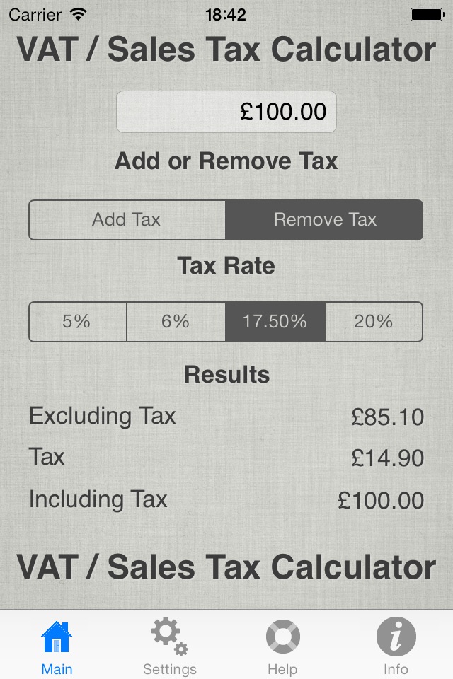 V.A.T. Calculator screenshot 2