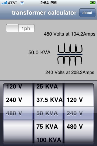 Transformer Calculator screenshot 2