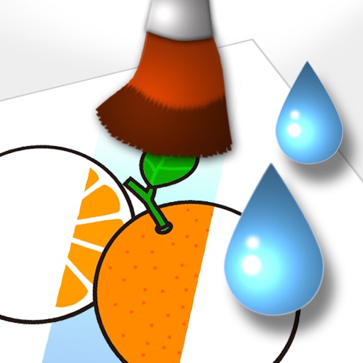 Coloring with Water Vegetable Store Icon