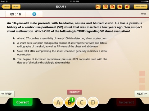 Practice Exams in Emergency Medicine for iPad screenshot 2
