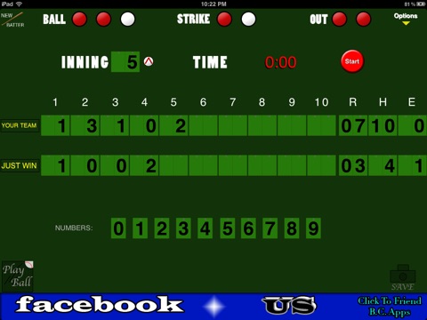 Baseball/Softball Scoreboard screenshot 2