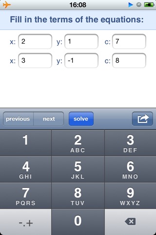 Simultaneous Equations screenshot 4