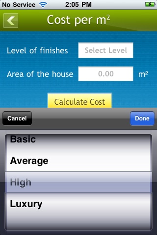 Building Cost Calculator - Residential screenshot 2