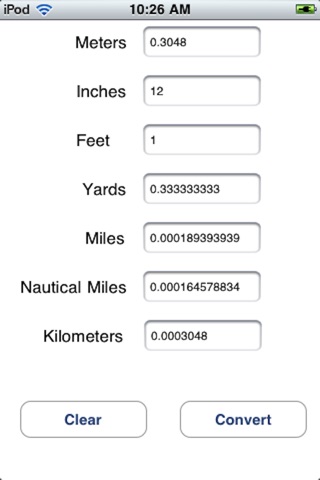 Distance Converter for the iPhone screenshot 3