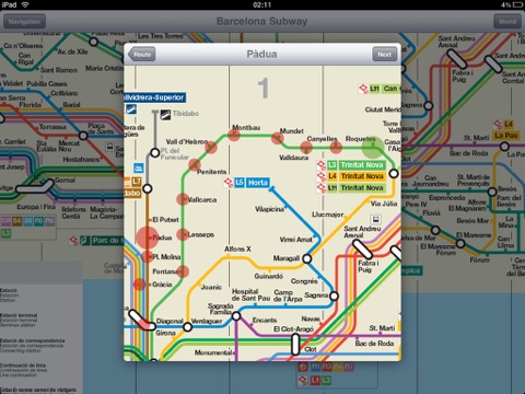 Barcelona Subway for iPad screenshot 4