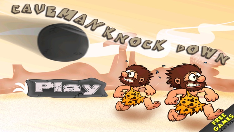 A Caveman Knock Down Free - Addictive Physics Fun Arcade War Battle Games