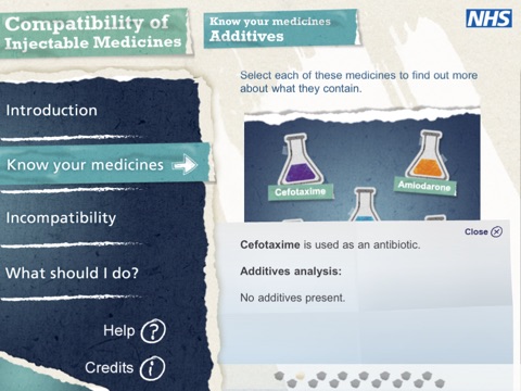 Compatibility of Injectable Medicines UK for iPad screenshot 2