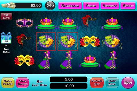 Casino Carnival - Poker, BlackJack, Slots, Roulette, Bingo. Mardi Gras Style screenshot 2