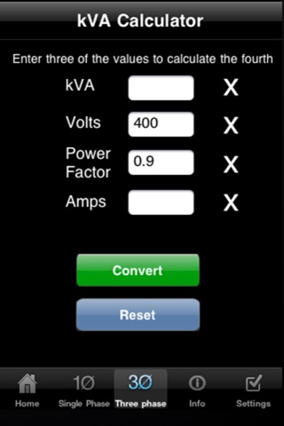 kVA Calculator screenshot 2