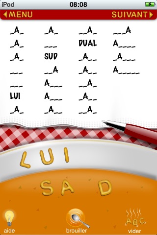 Soupe à l'Alphabet (jeu de anagram) screenshot 2