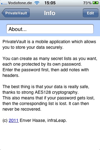 PrivateVault screenshot 2