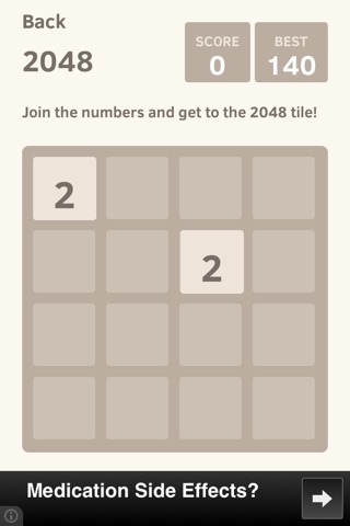 Game 2048 Free screenshot 2