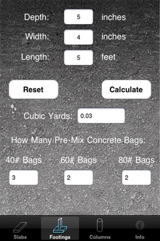 Concrete Calc Mobile Lite screenshot 2