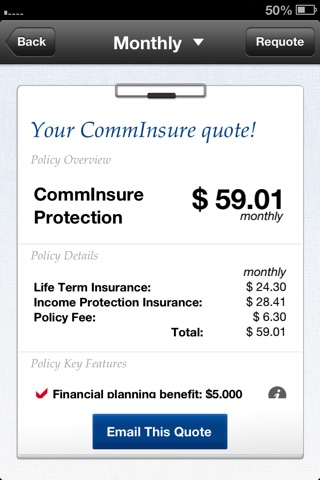 CommInsure - Life Insurance Quotes screenshot 3