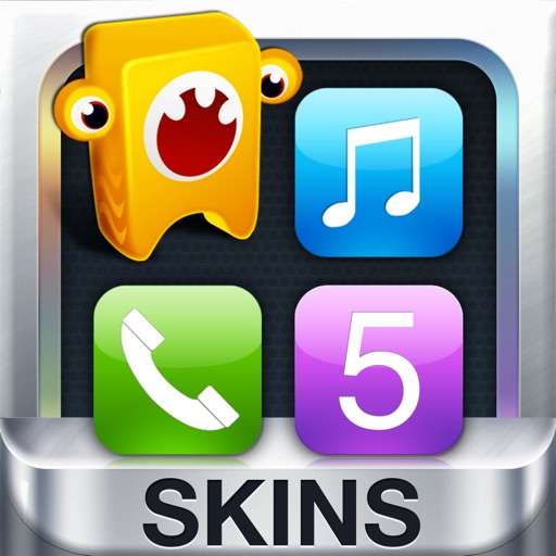 Icon Skins and Shelves for iPhone 5 iOS App