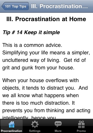 101 Top Tips for Avoiding Procrastination screenshot 4