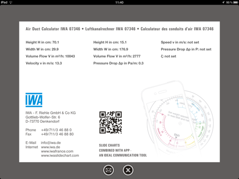 Air Duct Calculator IWA 42 006 screenshot 4