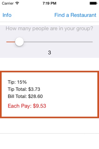 Tip Calculator and Restaurant Finder Free screenshot 2