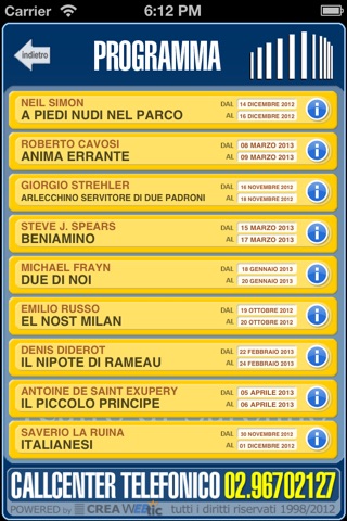 Webtic Teatro Giuditta Pasta di Saronno  Prenotazioni screenshot 2