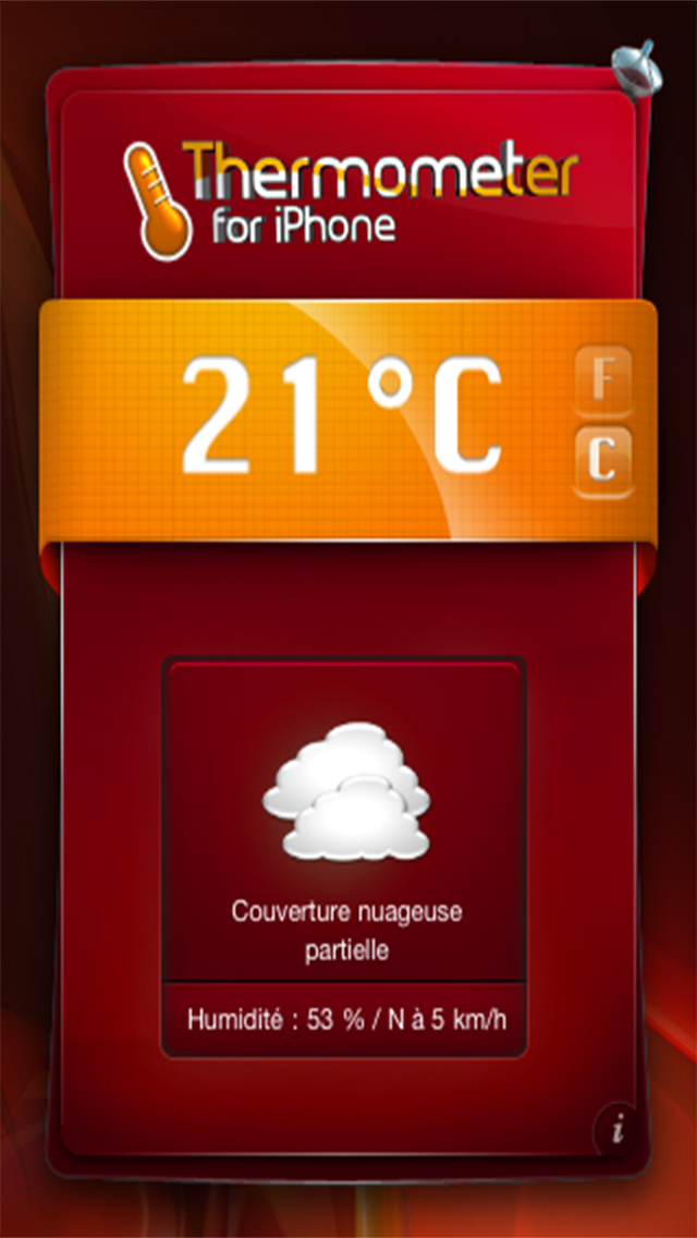 Thermomètre pour iPhone & iPod Touch - Obtenez Température et météo!