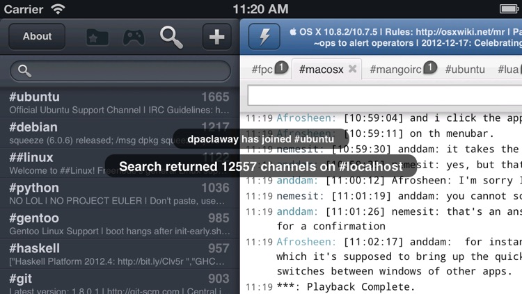 Mango IRC - Chat client