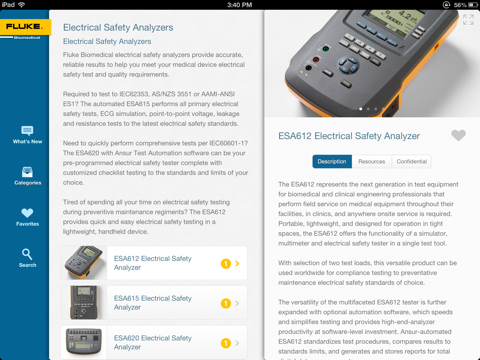 Fluke Biomedical Test Equipment Information Center screenshot 2