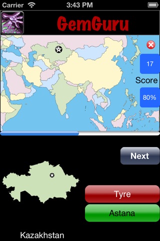 GeoAsiaCities - Identify Capital Cities of Asia screenshot 4