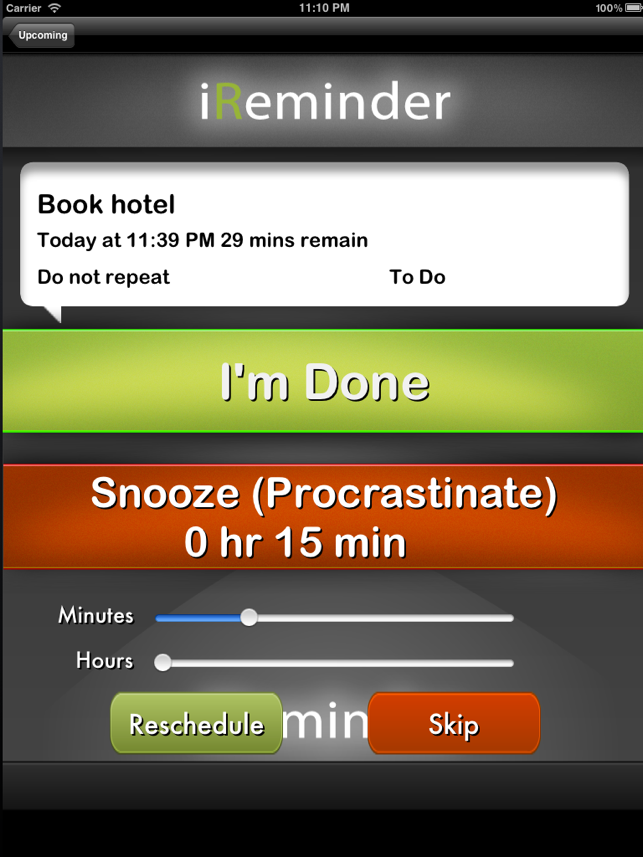 ‎iReminder (Reminder and To Do list) Screenshot