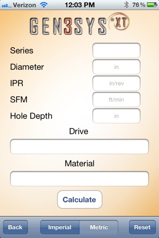 Holemaking Calculator for iPhone screenshot 2