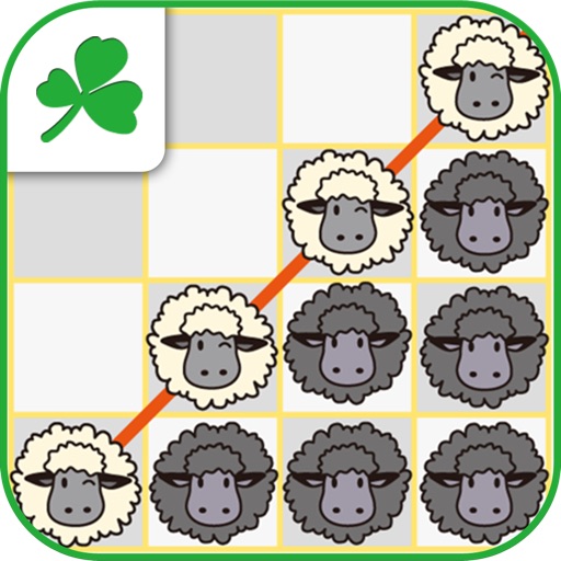 Four sheep in a row　LovelySheep iOS App