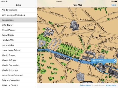 Paris Offline Map Guide for iPad screenshot 3