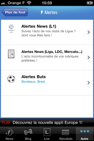 Football.fr screenshot 2