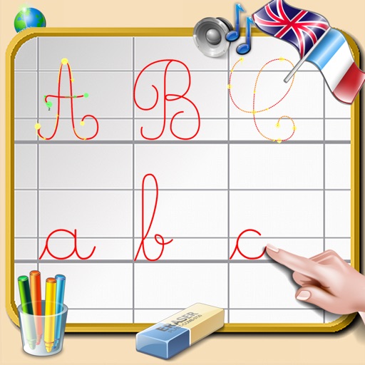 Learn to write Alphabet Letters - English and French Sounds icon