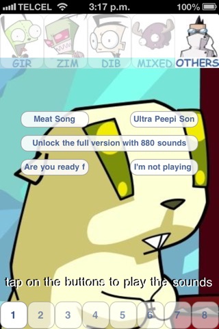 Gir Invader Zim Dib Gaz - 880 Sounds And Quotes soundboard free version screenshot 3