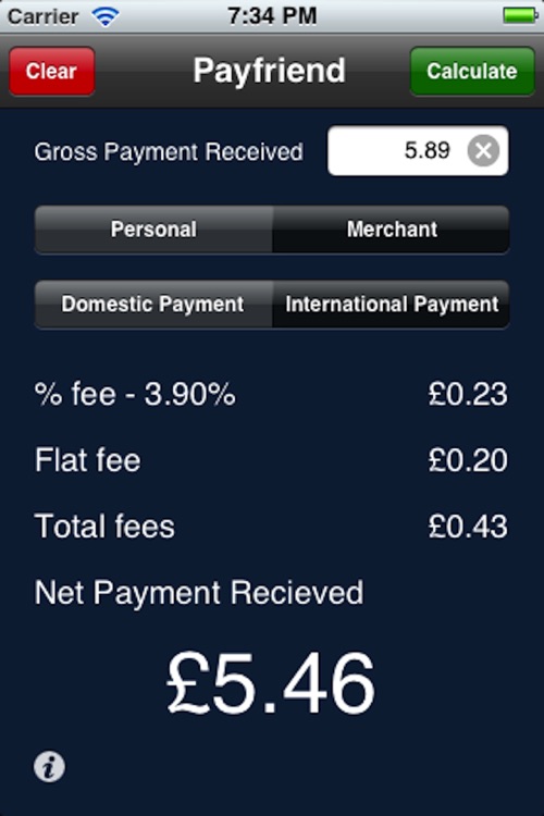 Payfriend - UK Paypal fee calculator