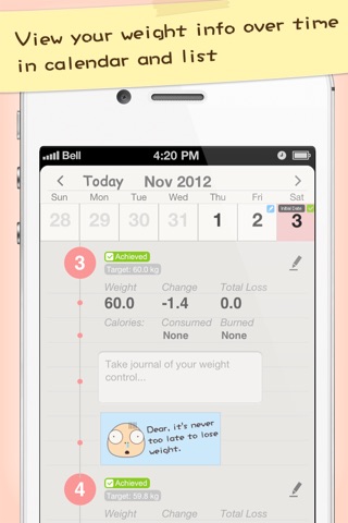 Journie Weight - A Girly Weight Tracker screenshot 3