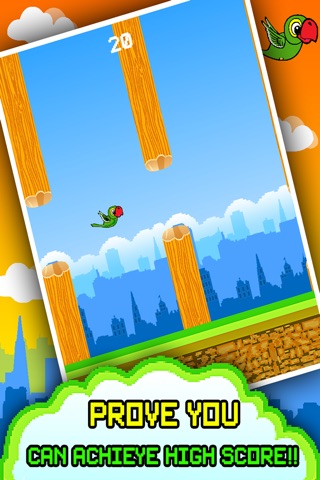 Crappy Parrot – Tap to flap in endless flying wings challenging bird games screenshot 3