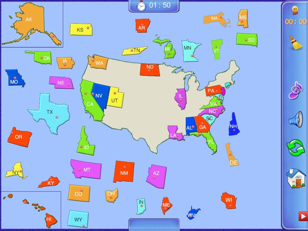 United States Puzzle Map screenshot 2